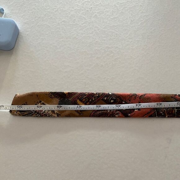 FRANCO Giannini 100% silk 4” wide necktie rust brown Italy - Picture 7 of 10